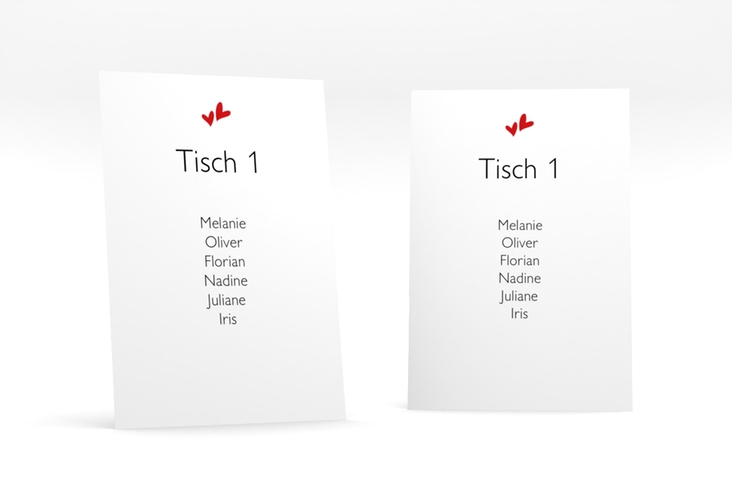 Tischaufsteller Hochzeit Twohearts Tischaufsteller