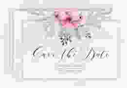 Save the Date-Karte Hochzeit Surfinia A6 Karte quer rosa