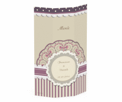 Klick: Details zu Menù matrimonio collezione Sorrento anzeigen Menù matrimonio collezione Sorrento DIN A4 Wickelfalz lila