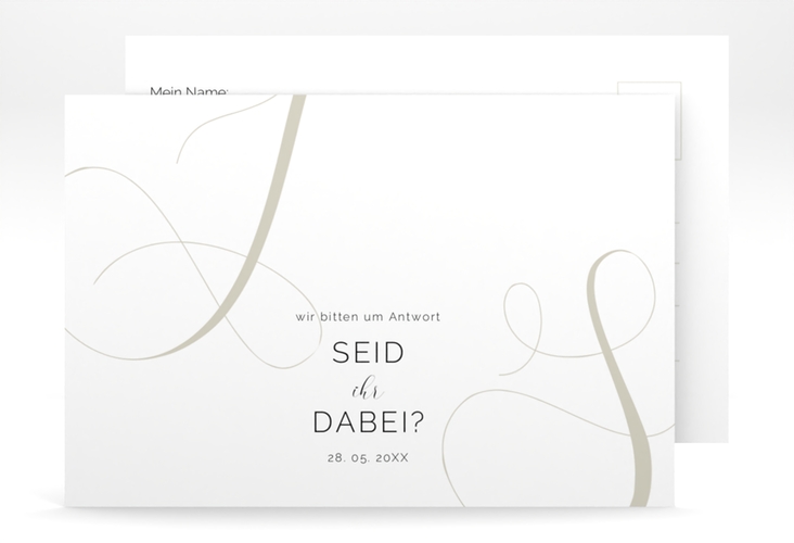 Antwortkarte Hochzeit Eheschließung A6 Postkarte