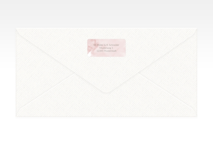 Absenderetikett Hochzeit Pfingstrosen 45,7 x 21,2 mm rosa
