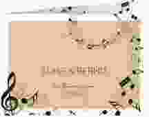 Hochzeitseinladung Melody A6 Klappkarte quer beige