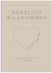 Klick: Details zu Willkommensschild Leinwand "Lebenstraum" anzeigen Willkommensschild Leinwand Lebenstraum 50 x 70 cm Leinwand beige
