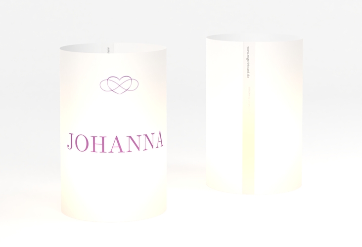 Windlicht Hochzeit Infinity Windlicht lila hochglanz