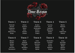 Sitzplan Poster Hochzeit "Gothic Rose"