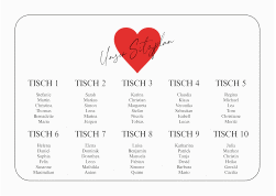 Sitzplan Poster Hochzeit "Kartenspiel"