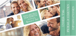 Klick: Details zu Hochzeitseinladung "Rise" anzeigen Hochzeitseinladung Rise Booklet mint
