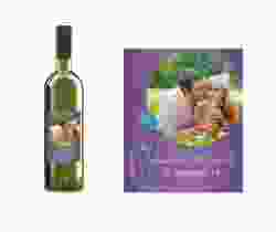 Etichette vino matrimonio collezione Madrid Etikett Weinflasche 4er Set lila