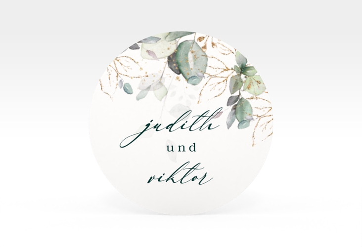 Aufkleber Hochzeit Poesia Aufkleber, selbstklebend, rund