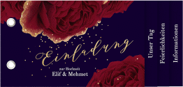 Klick: Details zu Hochzeitseinladung "Cherie" anzeigen Hochzeitseinladung Cherie Booklet schwarz