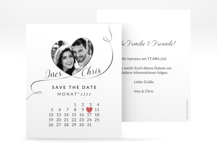 Save the Date-Kalenderblatt Dolce Kalenderblatt-Karte hochglanz
