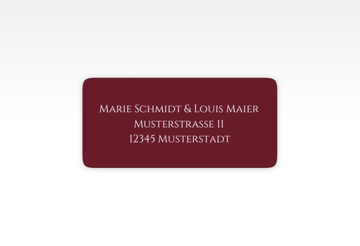 Absenderetikett Hochzeit Elegancy 45,7 x 21,2 mm rot