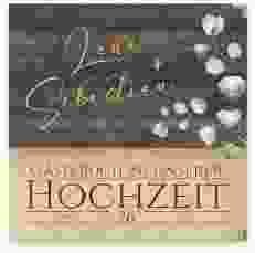 Gästebuch Selection Hochzeit Landhaus Leinen-Hardcover braun in Holz-Optik mit Eukalyptus