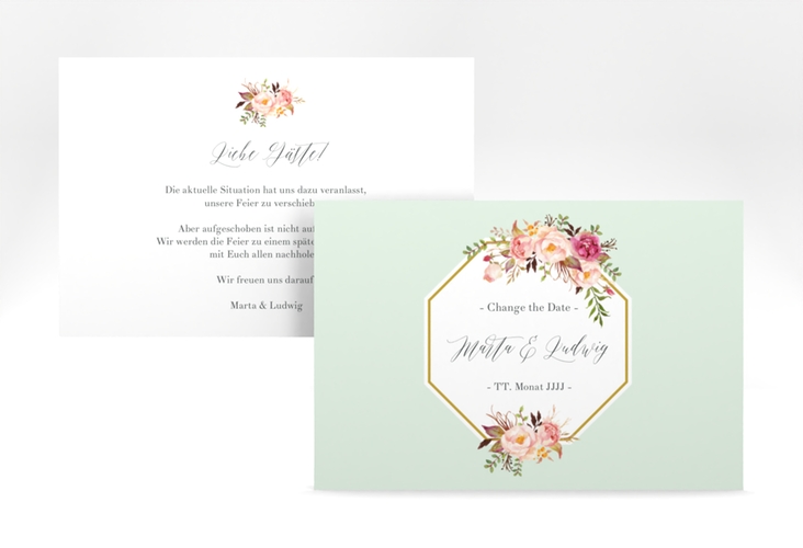 Change the Date-Karte Prachtvoll A6 Karte quer mint