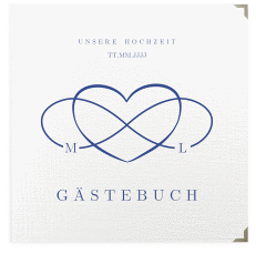 Klick: Details zu Gästebuch Selection Hochzeit "Infinity" anzeigen Gästebuch Selection Hochzeit Infinity Leinen-Hardcover blau