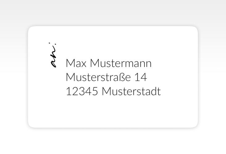 Empfängeretikett Hochzeit Your Name 63,5 x 38,1 mm