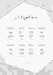 Sitzplan Poster Hochzeit Asymmetry 50 x 70 cm Poster grau