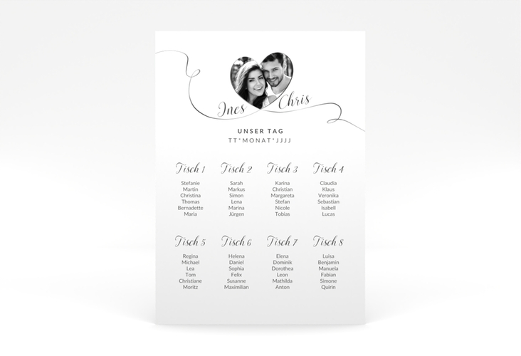 Sitzplan Poster Hochzeit Dolce 50 x 70 cm Poster
