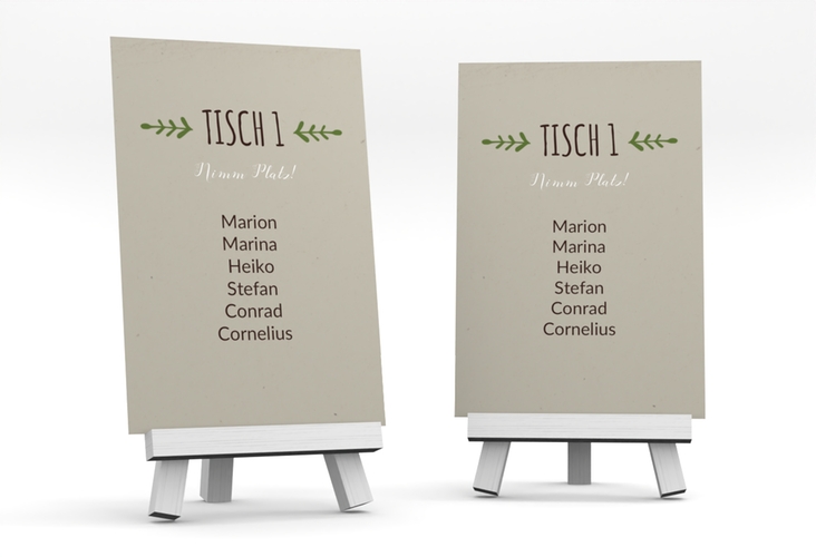 Tischaufsteller Hochzeit Eden Tischaufsteller gruen