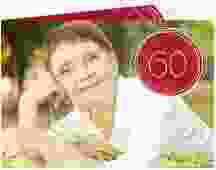 Einladung 60. Geburtstag Twister A6 Klappkarte quer rot