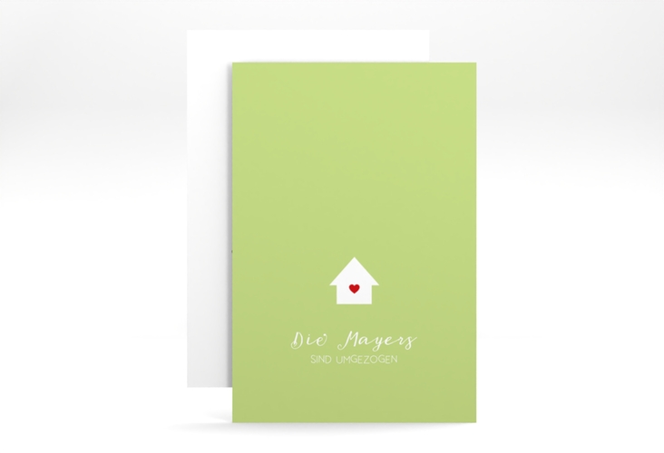 Party Einladung Heimat A6 Karte hoch mit kleinem Häuschen