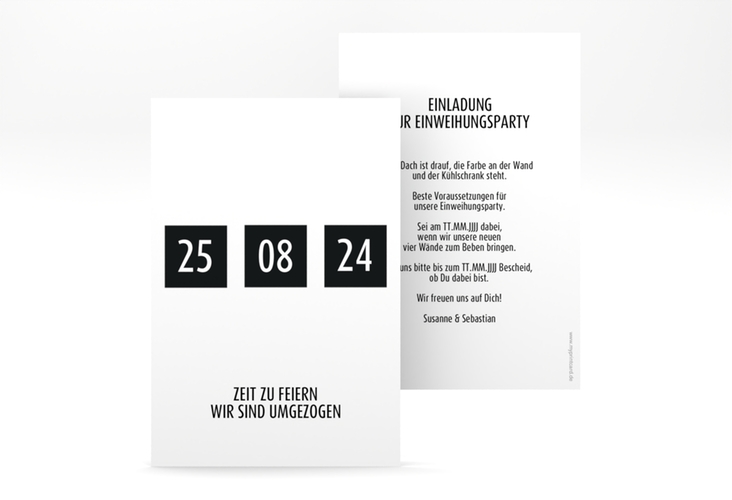 Party Einladungskarte Diem A6 Karte hoch hochglanz