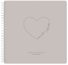 Klick: Details zu Gästebuch Hochzeit "Lebenstraum" anzeigen Gästebuch Hochzeit Lebenstraum Ringbindung grau
