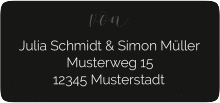Klick: Details zu Absenderetikett Hochzeit "Eheschließung" anzeigen Absenderetikett Hochzeit Eheschließung 45,7 x 21,2 mm schwarz