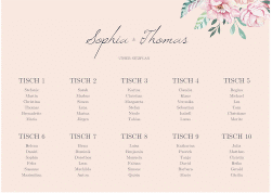 Klick: Details zu Sitzplan Poster Hochzeit "Blooming" anzeigen Sitzplan Poster Hochzeit Blooming 70 x 50 cm Poster rosa