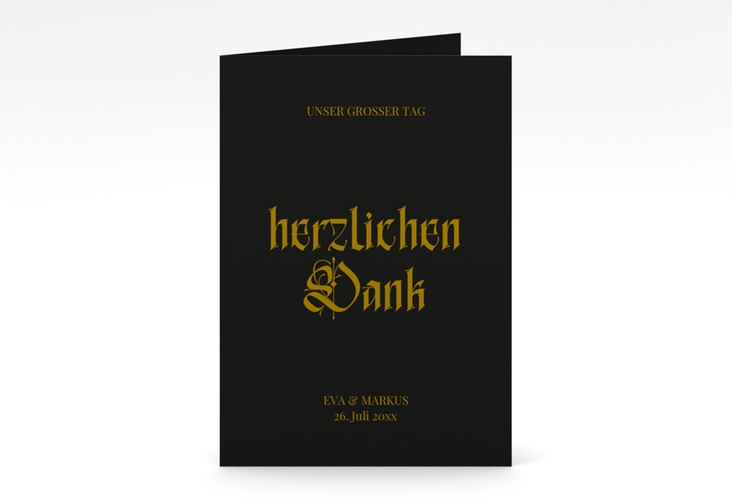 Danksagungskarte Hochzeit Wednesday A6 Klappkarte hoch mit Gräsern und Trockenblumen für Boho-Hochzeit