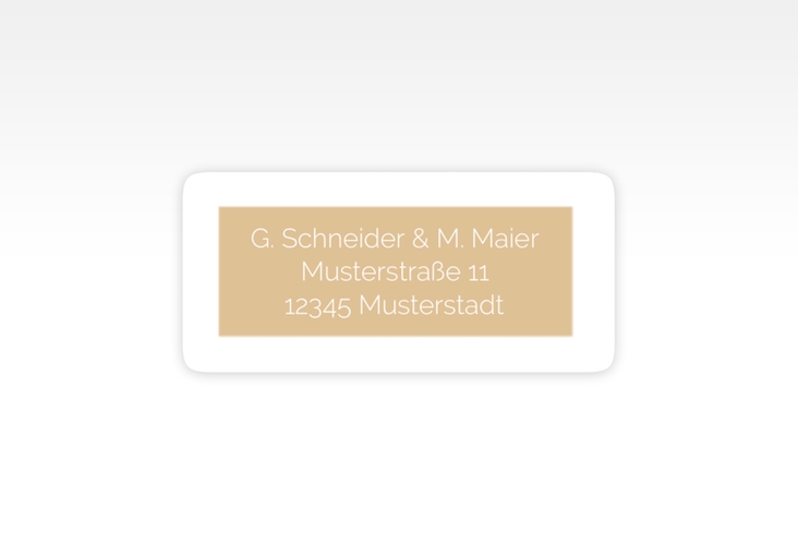 Absenderetikett Hochzeit Simply 45,7 x 21,2 mm beige