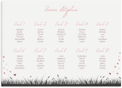 Klick: Details zu Sitzplan Leinwand Hochzeit "Rouen" anzeigen Sitzplan Leinwand Hochzeit "Rouen" 70 x 50 cm Leinwand schwarz