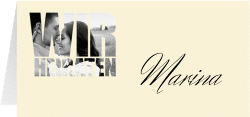 Tischkarte Hochzeit Letters Tischkarten beige