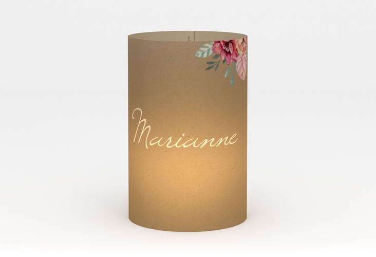 Windlicht Hochzeit Blooming Windlicht Kraftpapier hochglanz
