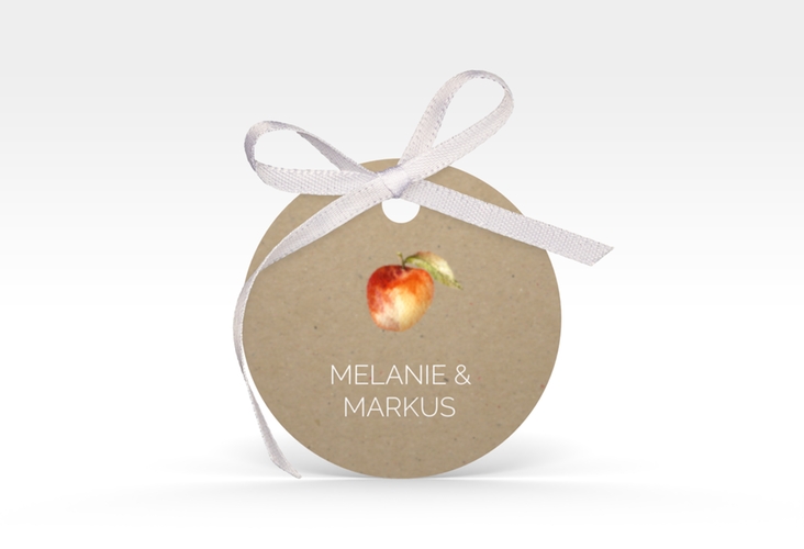 Geschenkanhänger Hochzeit Herbstlich Geschenkanhänger, rund Kraftpapier