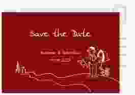 Save the Date-Postkarte "Pisa" DIN A6 Postkarte rot