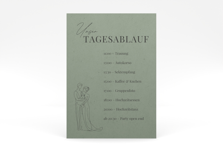 Tagesablauf Poster Hochzeit Vereint 50 x 70 cm Poster