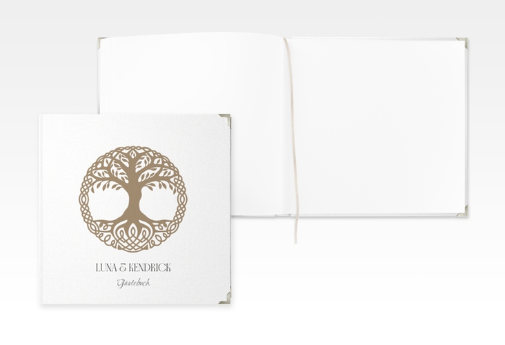 Gästebuch Selection Hochzeit Lebensbaum Leinen-Hardcover im Stil der Kelten und Wikinger