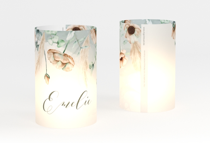 Windlicht Hochzeit Anemone Windlicht mint