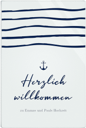 Willkommensschild Acryl "Liebesanker"