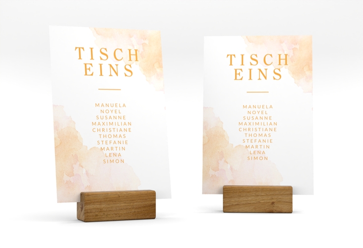 Tischaufsteller Hochzeit Blush Tischaufsteller orange