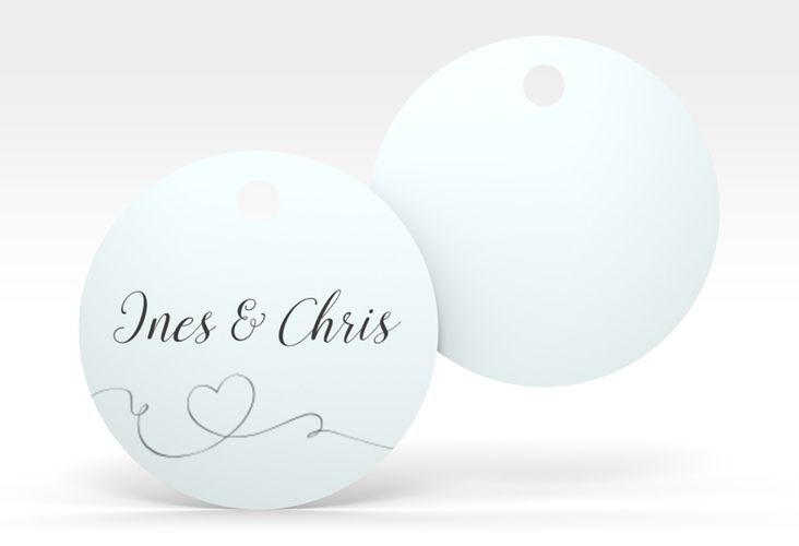 Geschenkanhänger Hochzeit Dolce Geschenkanhänger, rund tuerkis