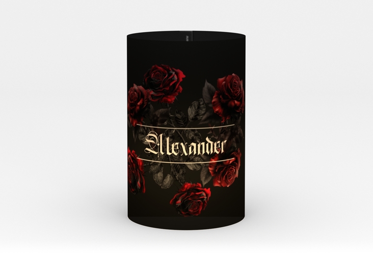 Windlicht Hochzeit Gothic Rose Windlicht schwarz