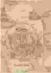 Hochzeitseinladung Zwei Ringe mittlere Bogen-Wickelfalzkarte beige mit Eheringen und Fantasy-Landkarte