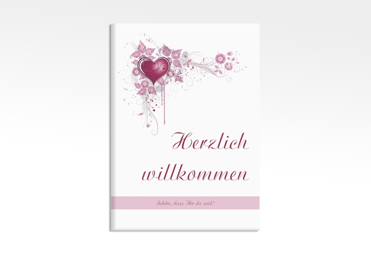 Willkommensschild Leinwand Triest 50 x 70 cm Leinwand pink