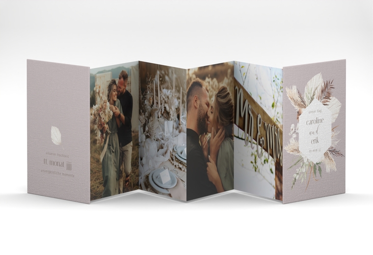 Foto-Leporello Hochzeit Bohemian Leporello flieder