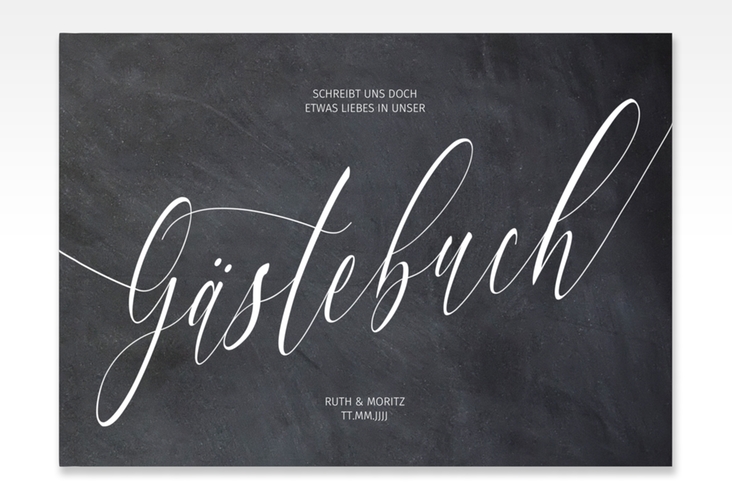 Gästebuch A4 quer Chalkboard A4 quer, Hardcover schwarz