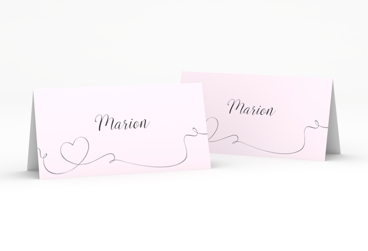 Tischkarte Hochzeit Dolce Tischkarten rosa