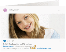 Einladung Jugendweihe Cool A6 Klappkarte quer weiss im Social-Media-Design