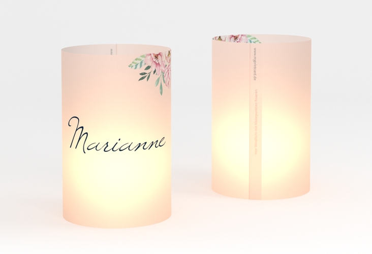 Windlicht Hochzeit Blooming Windlicht rosa hochglanz